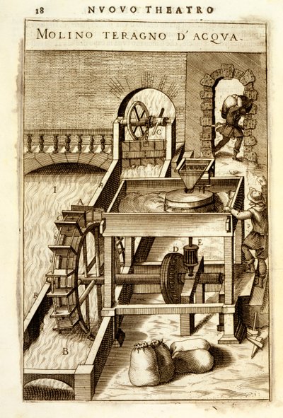 Water-powered milling machine by Vittorio Zonca